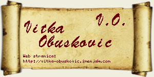 Vitka Obušković vizit kartica